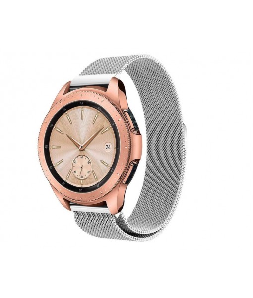 Curea Ceas Tech Compatibila Cu Samsung Galaxy Watch, 46mm , Milaneseband-argintiu